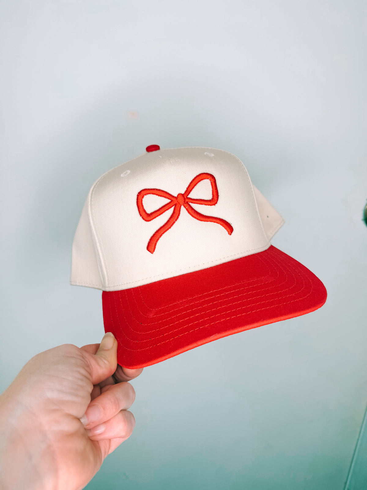 Red Bow Trucker Hat