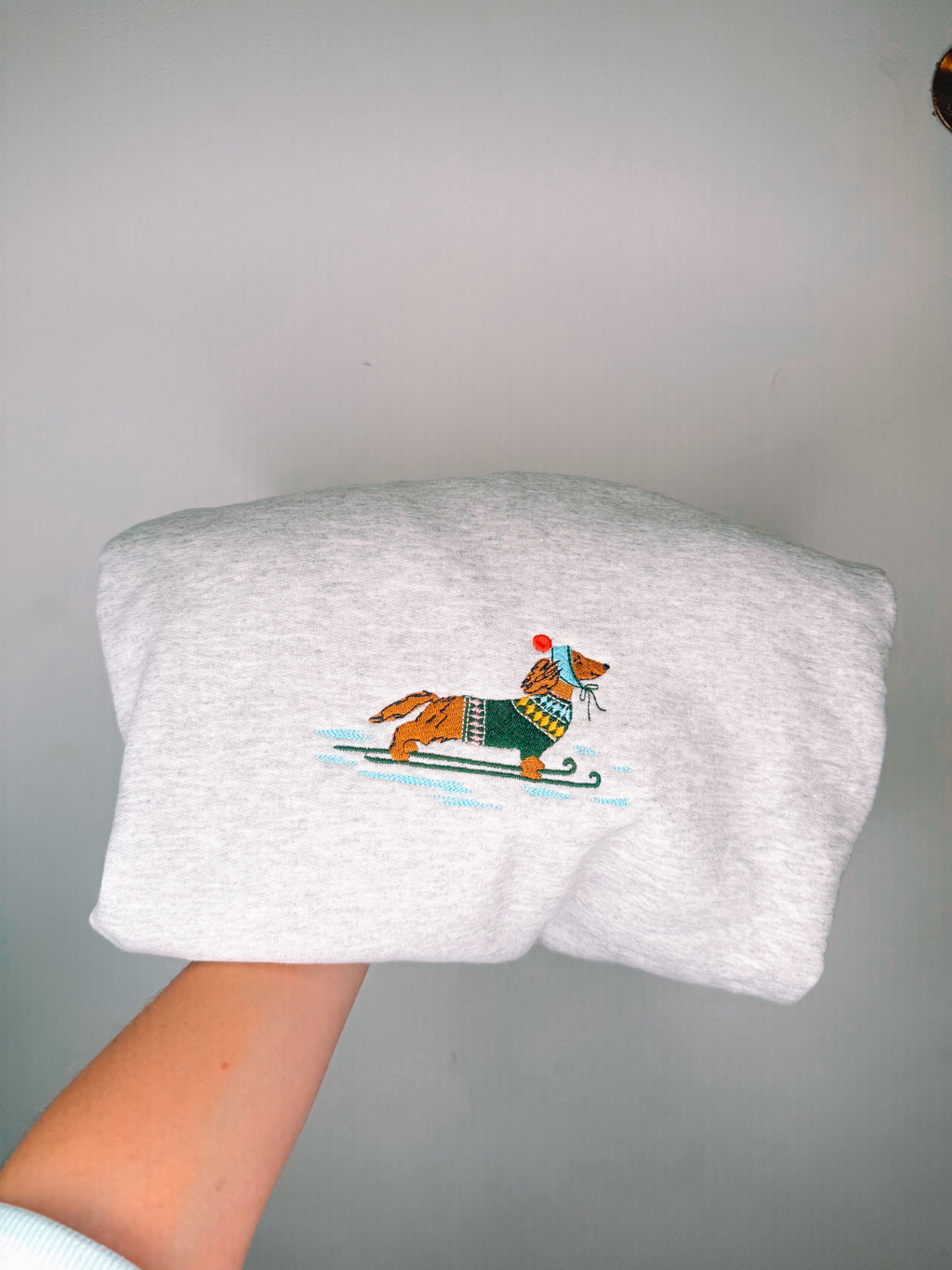 Sledding Dachshund Sweatshirt