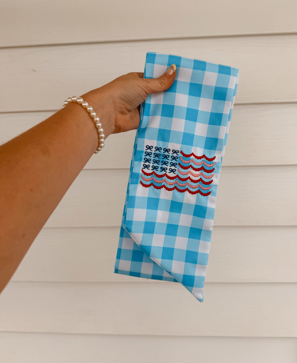 Patriotic Bows & Stripes Wreath Sash