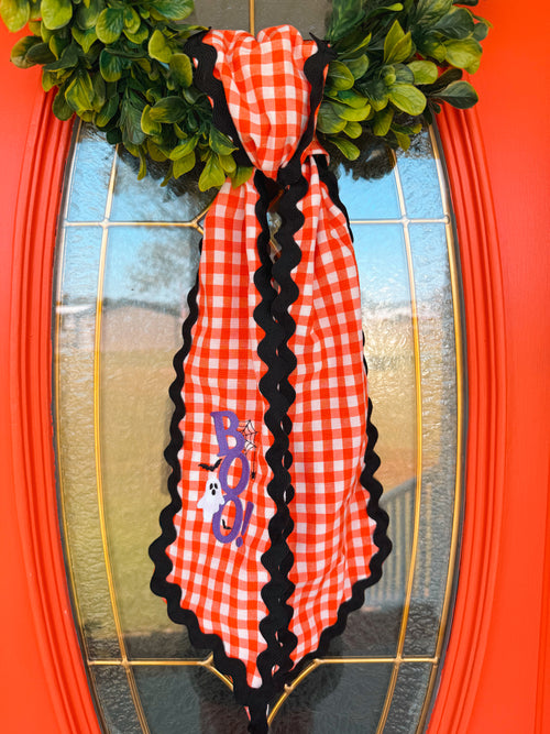 BOO! Halloween Wreath Sash