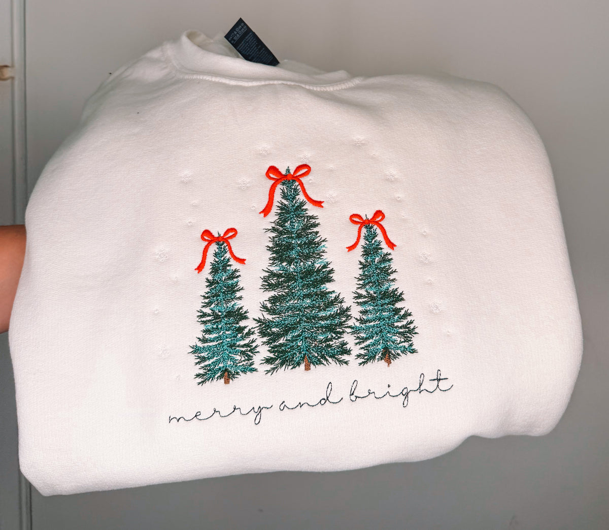 Merry & Bright Christmas Tree Sweatshirt