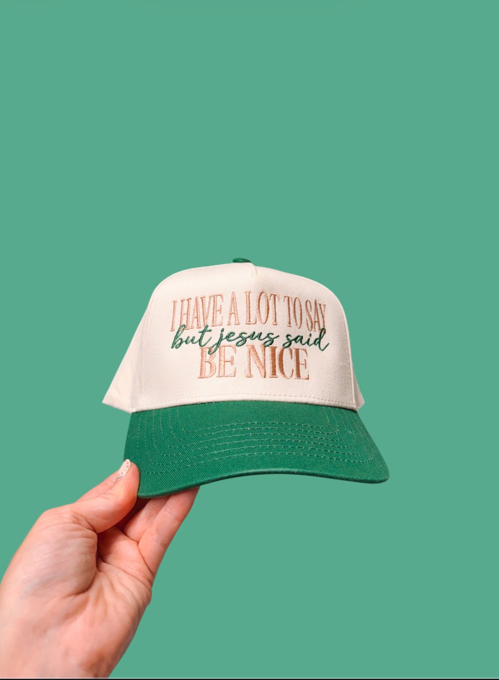 Jesus Said Be Nice Trucker Hat