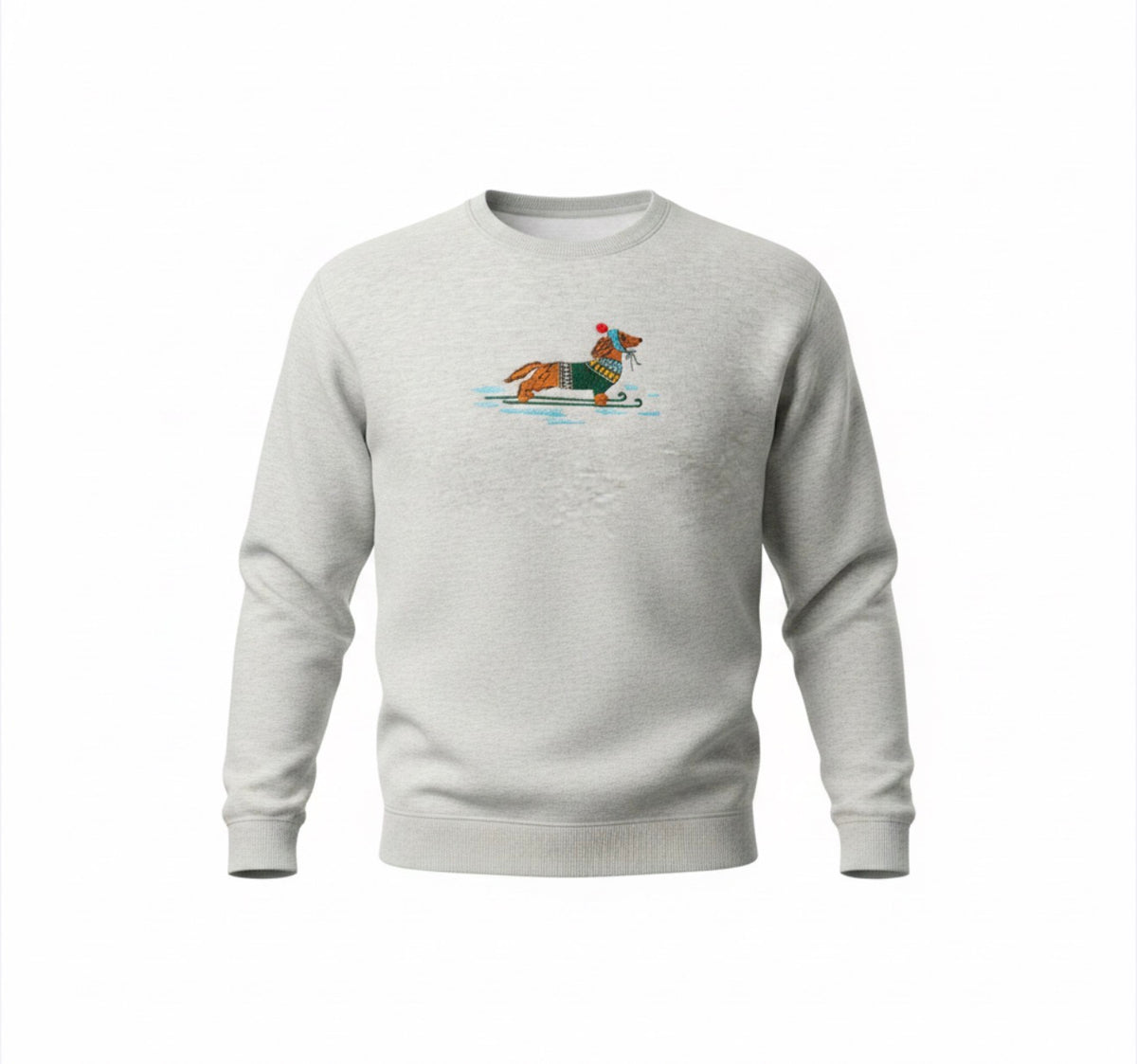 Sledding Dachshund Sweatshirt