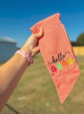 Hello Fall Gingham Wreath Sash