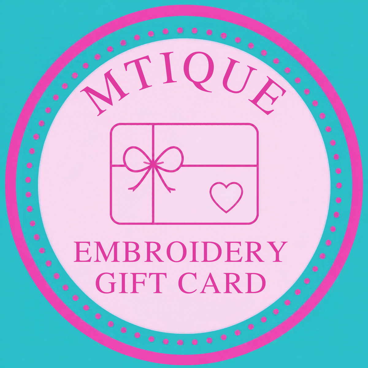 MTique Embroidery Gift Card