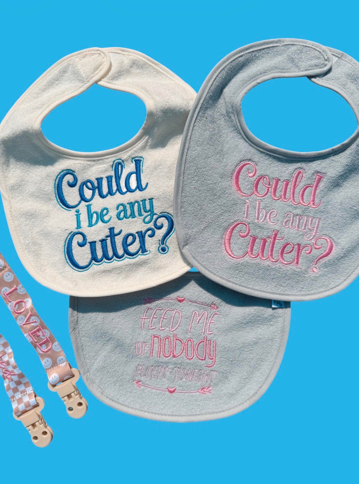 Could I be Any Cuter? Baby Boy Bib