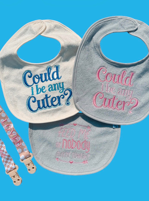 Could I be Any Cuter? Baby Boy Bib