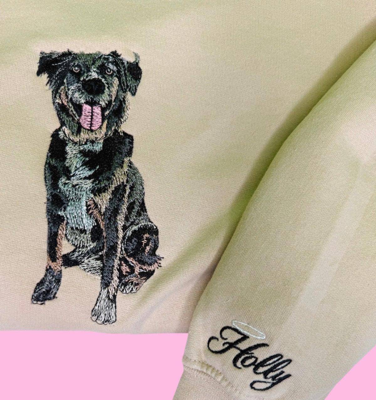Pet Portrait w/ Initialed Sleeve